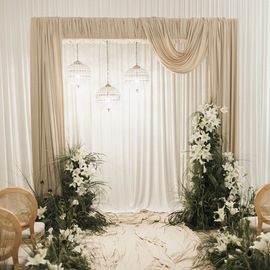 Fabric Square Arch, draped arch, fabric wrapped wedding arch, Ceremony arch, Portland OR