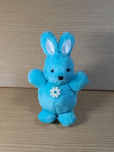 ターコイズ うさぎ型ぬいぐるみ ビービー cradlehenteko(クレイデル