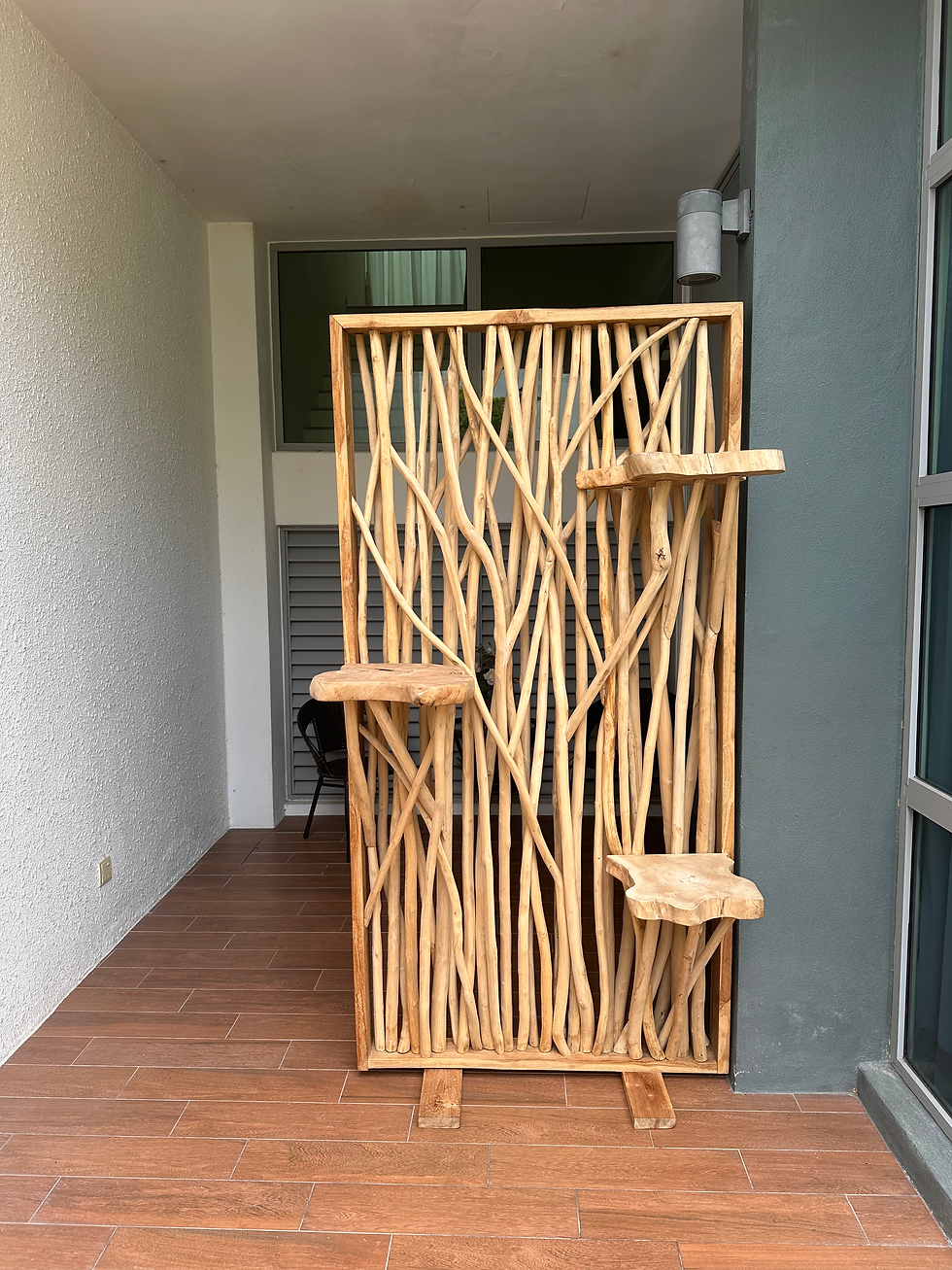 Thumbnail: Handmade Solid Wood Kucing Room Divider Cat Tree 200cm