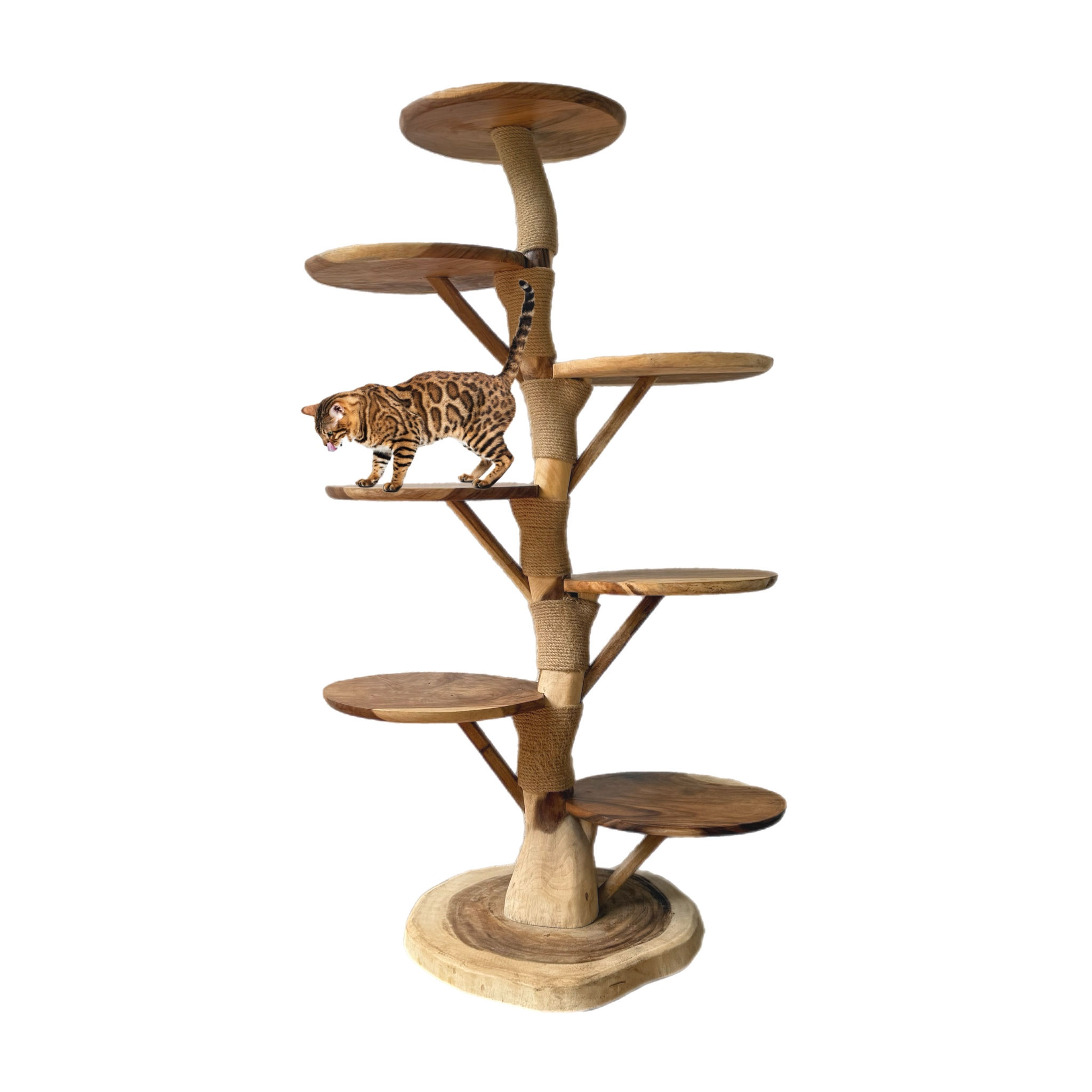 Handmade Solid Wood Leonardo Cat Tree