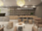 HOBBY CAFETERIA CHACARITA CUPLA ARQUITECTURA RENDER ESTANTERIA CHAPA GALVANIZADA MESA MADERA MACIZA Y BASE CHAPA08