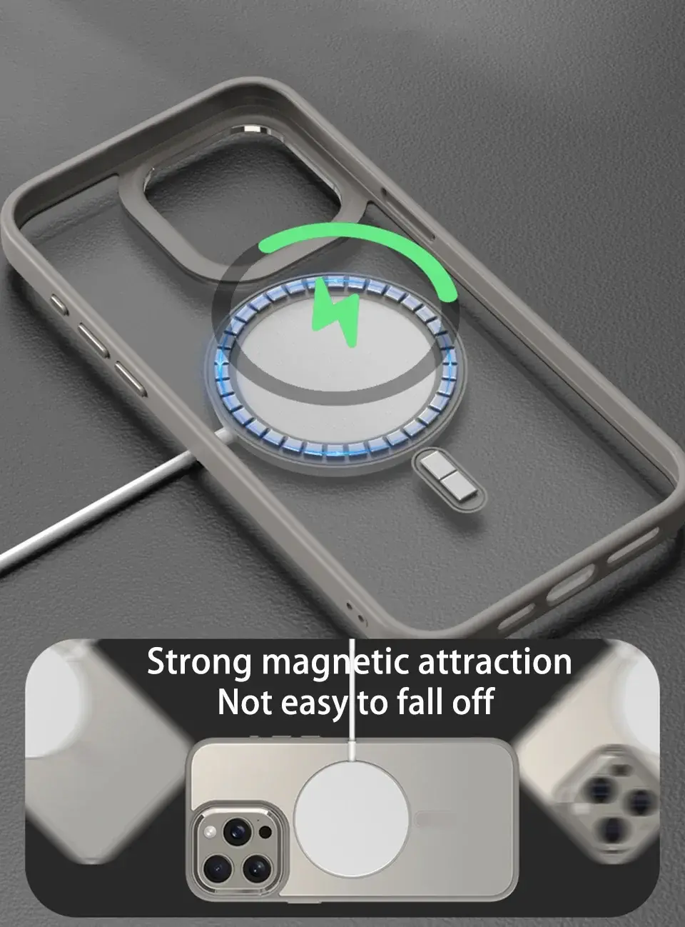 Miniatura: Luxury For Magsafe Transparent Case For iPhone 16e 16 15 14 13 12 11 Pro Max Plu