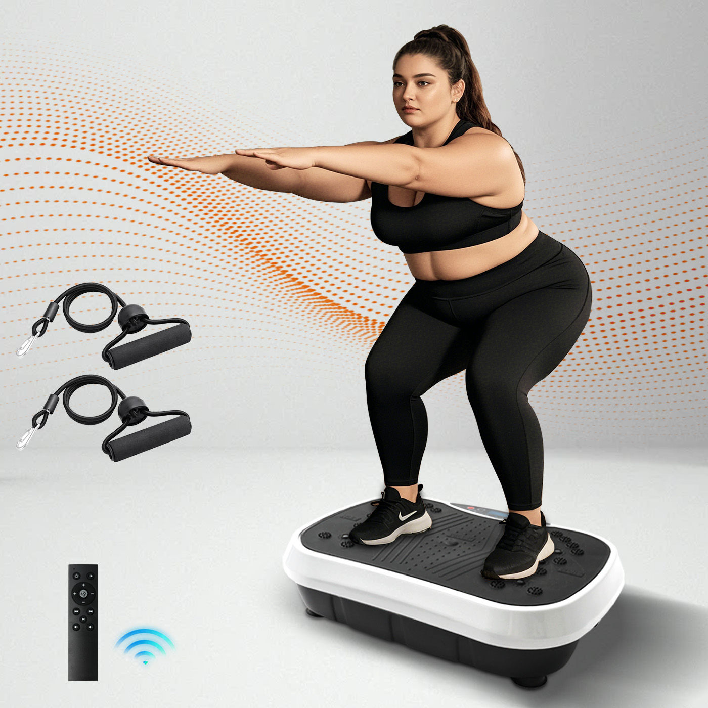 Vibration Plate Exercise Machine Portable Fat-Burning Machine Weight Loss 220 lb