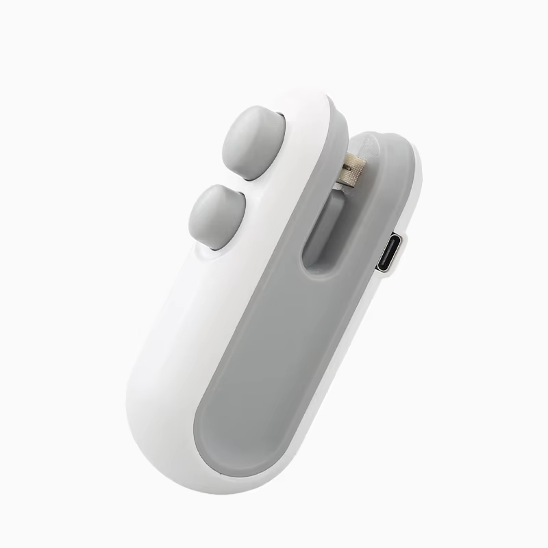 Thumbnail: 2 in 1 Rechargeable Mini Bag Sealer with Cutter, Portable Thermal Sealer for Pla