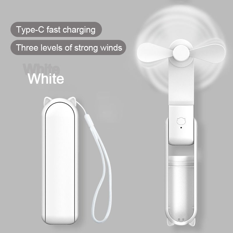 Foldable Small Fan Portable and high-power Hand Held Portable Mini Fan Rechargea