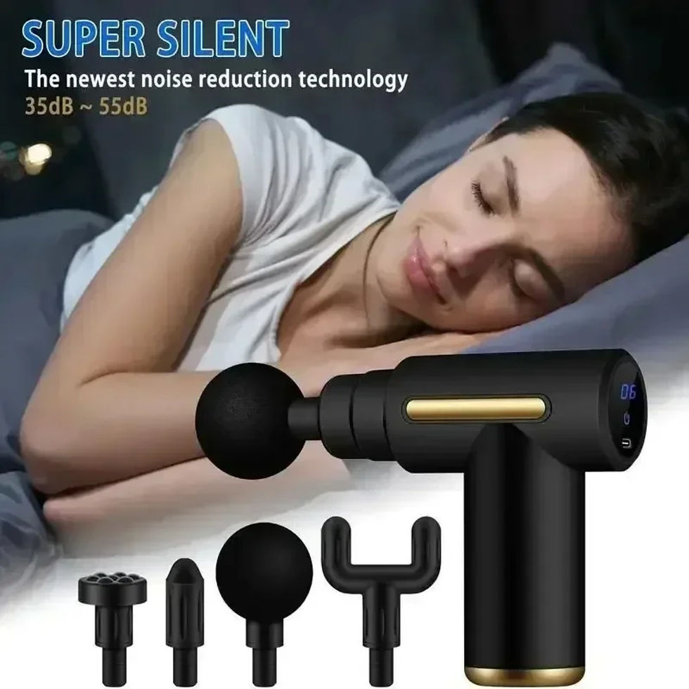 Miniatura: Mini USB Massage Gun – Portable Fascia Relaxer for Neck, Shoulders, and Back, 