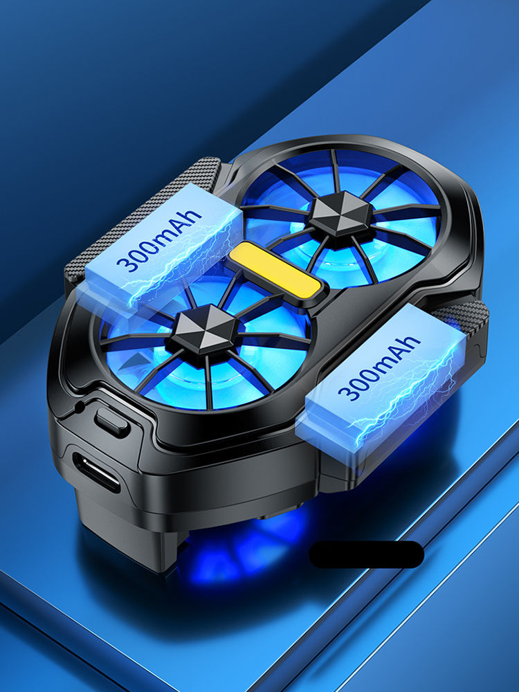 Miniatura: Dual Fan Mobile Phone Cooler Plug-in/Rechargeable Phone Cooler Air Cooling Type-