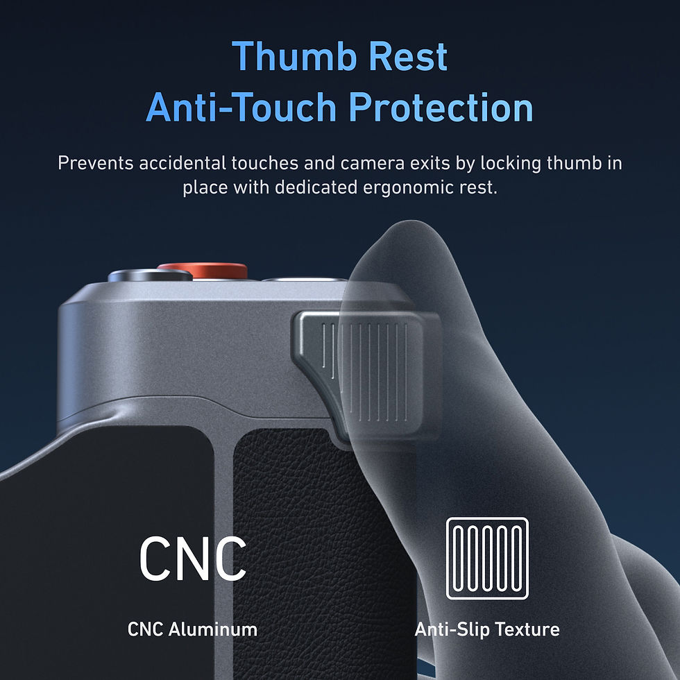 Thumbnail: TELESIN Master Grip Set for iPhone17 Pro Pro Max Magnetic Phone Camera Hand Grip