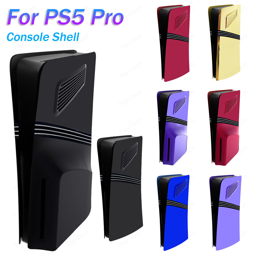 For PS5 Pro Faceplate Case Cover ABS Hard Case Protective Shell with Cooling Ven