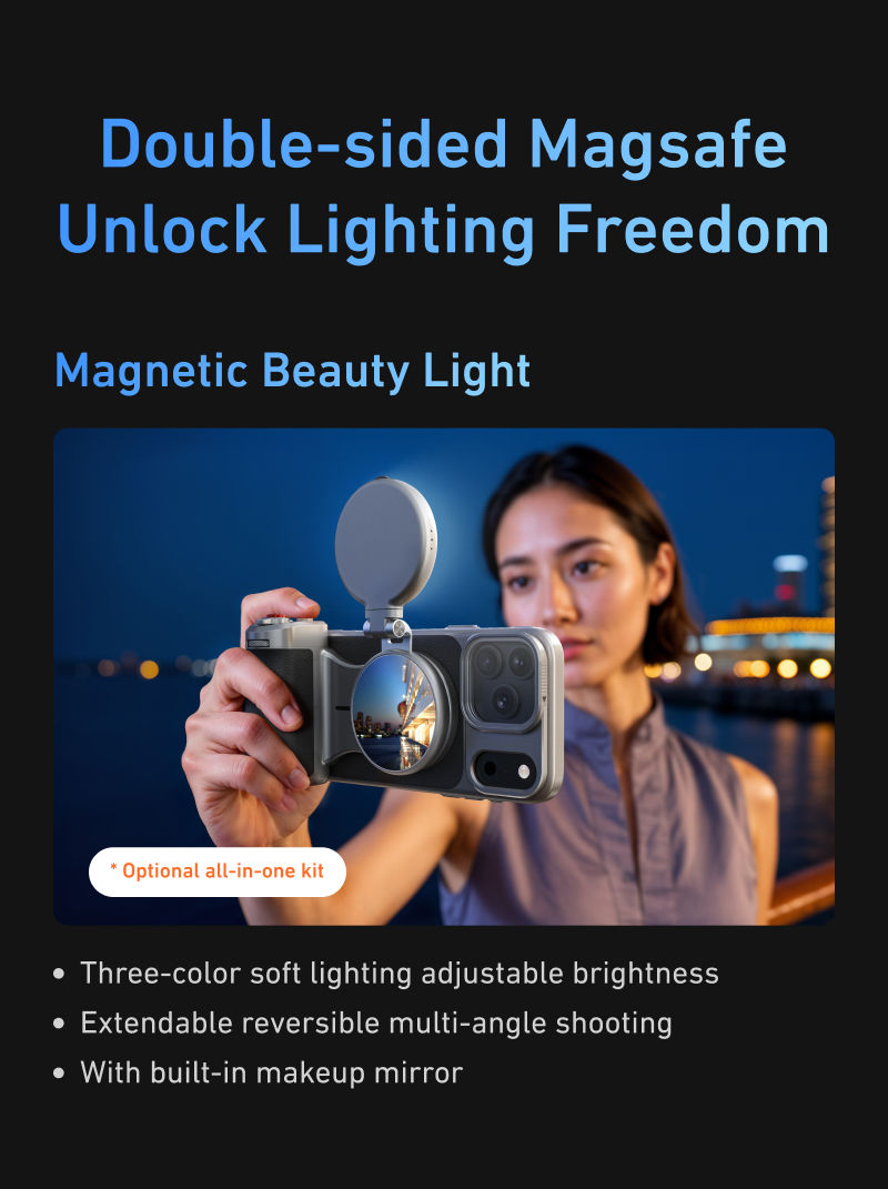 Thumbnail: TELESIN Master Grip Set for iPhone17 Pro Pro Max Magnetic Phone Camera Hand Grip
