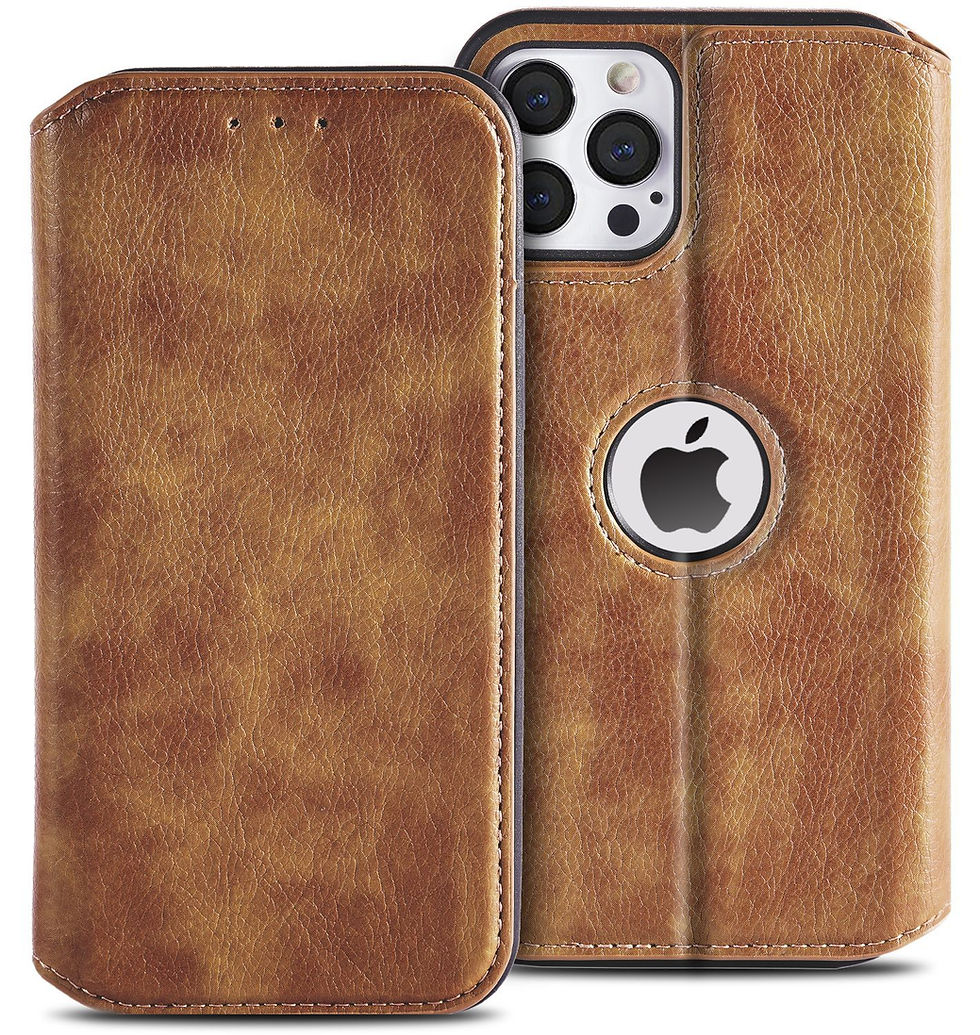 Miniatura: Leather Case For iPhone 16 15 14 13 12 11 Pro Max XS XR Wallet Case [RFID Blocki