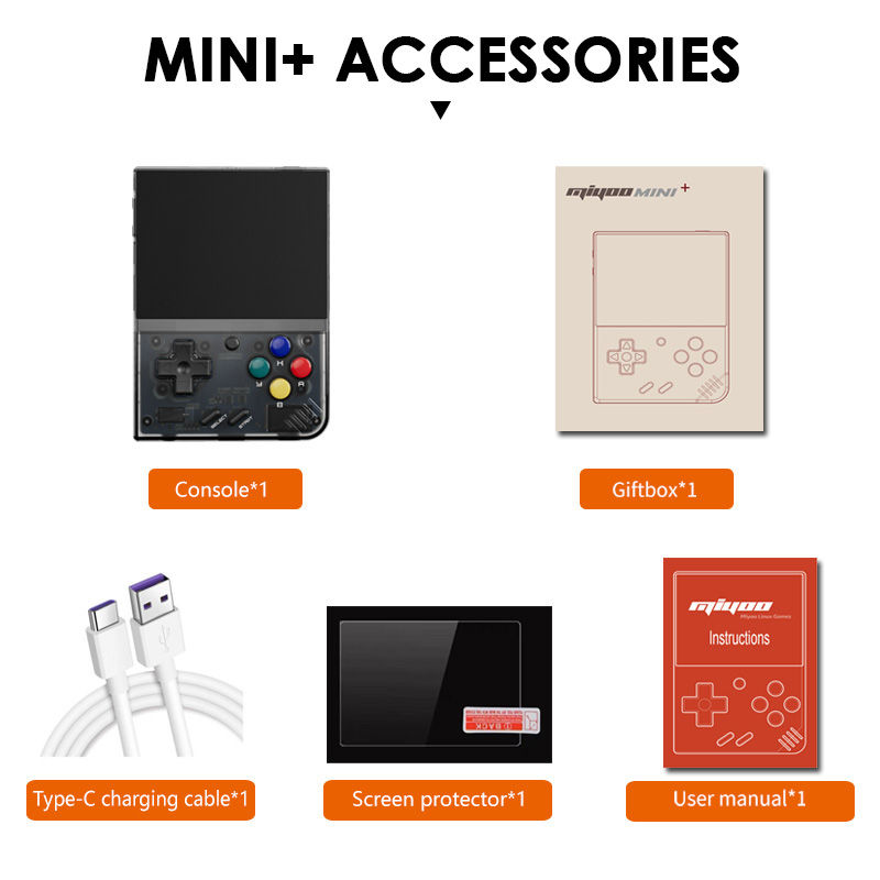 Thumbnail: MIYOO Mini Plus Portable Retro Handheld Game Console V2 Mini+ IPS Screen Classic