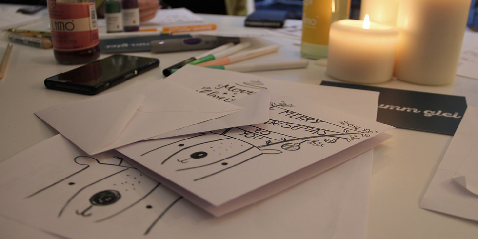 Weihnachts-Lettering + Tasse beschriften