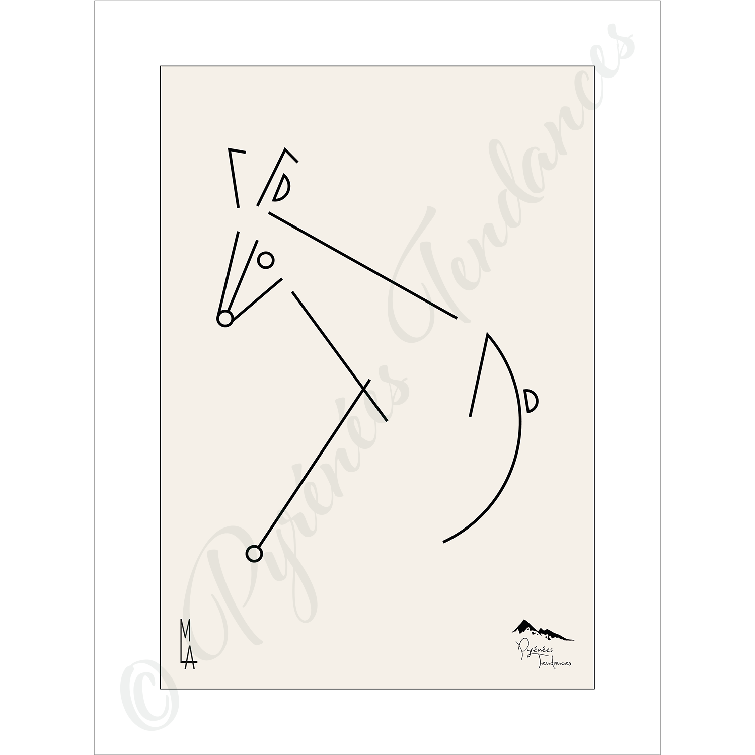 Affiche au trait - Gérard l'Isard