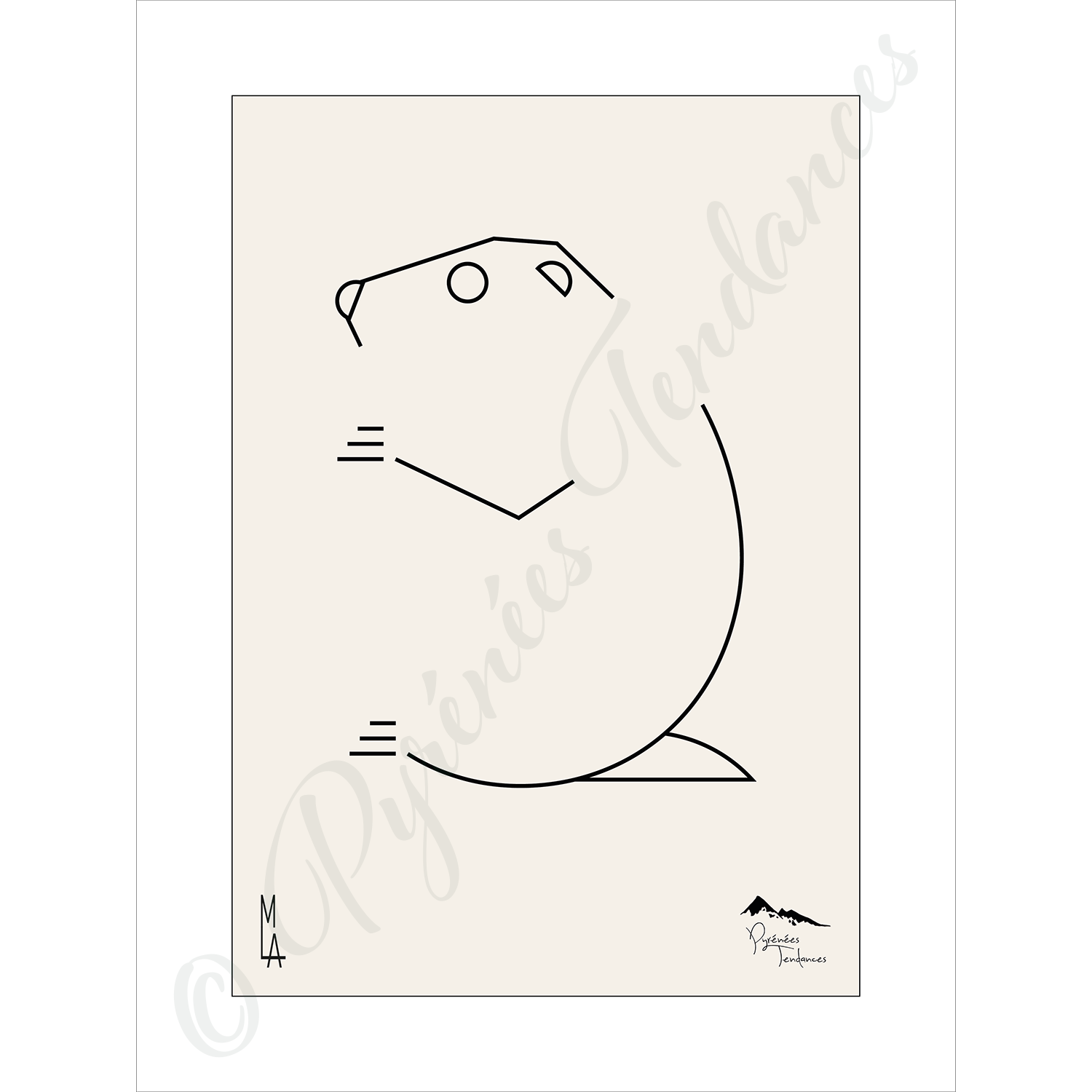 Affiche au trait - Charlotte la Marmotte