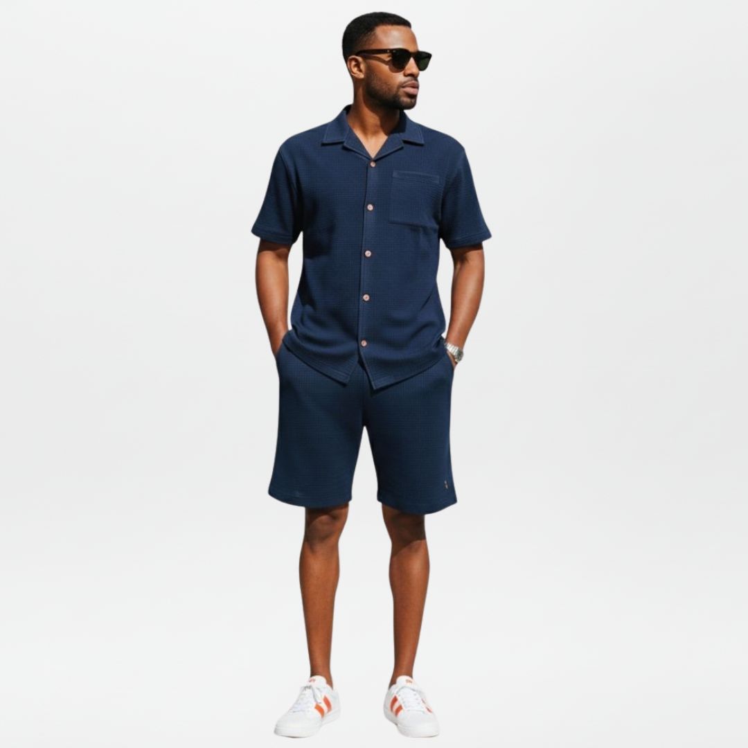 Dokulu Şort + Dokulu Apaş Yaka Gömlek.jpg