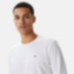 Unisex Merserize Uzun Kollu Interlok T-Shirt White (3).jpg