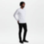 Unisex Merserize Uzun Kollu Interlok T-Shirt White.jpg