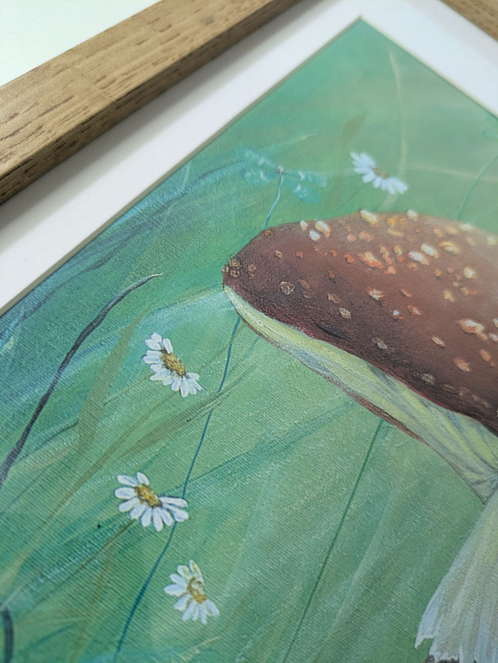 Miniaturbild: Kunstdruck im Rahmen "Leseglück im Grünen"