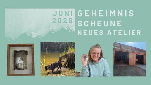 #12von12 - Juni - Geheimnis, Scheune, neues Atelier - Kunst von Nadine Kleier