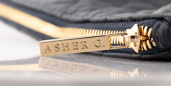 Asher G. Eyewear Case Gold and Black