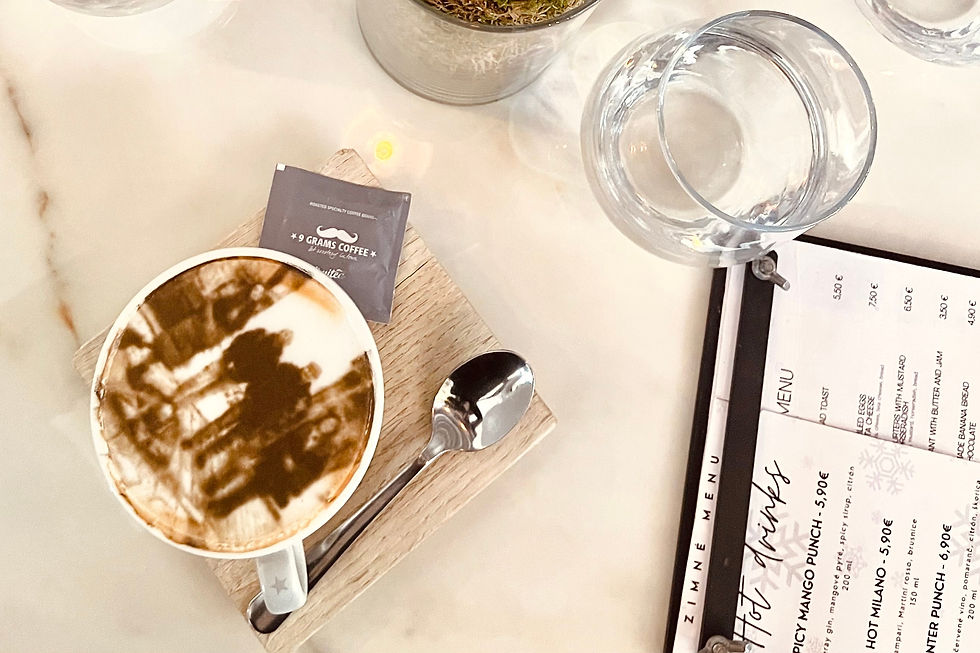 'Selficcino' at Five Point Coffee in Bratislava