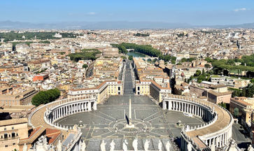 Views from St Peter's Basilica's Dome on the Vatican