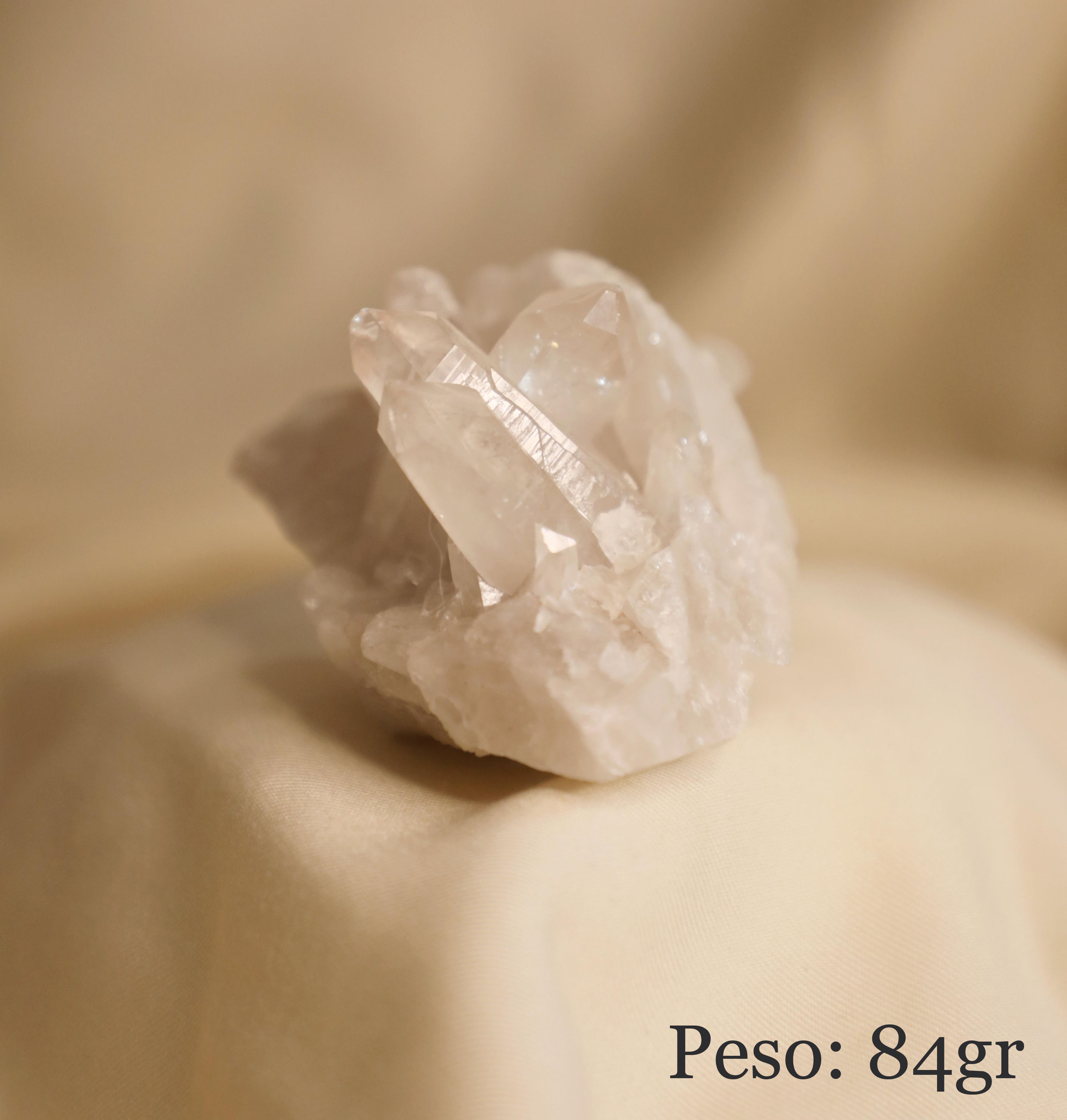 Druse de quartz blanc cristale