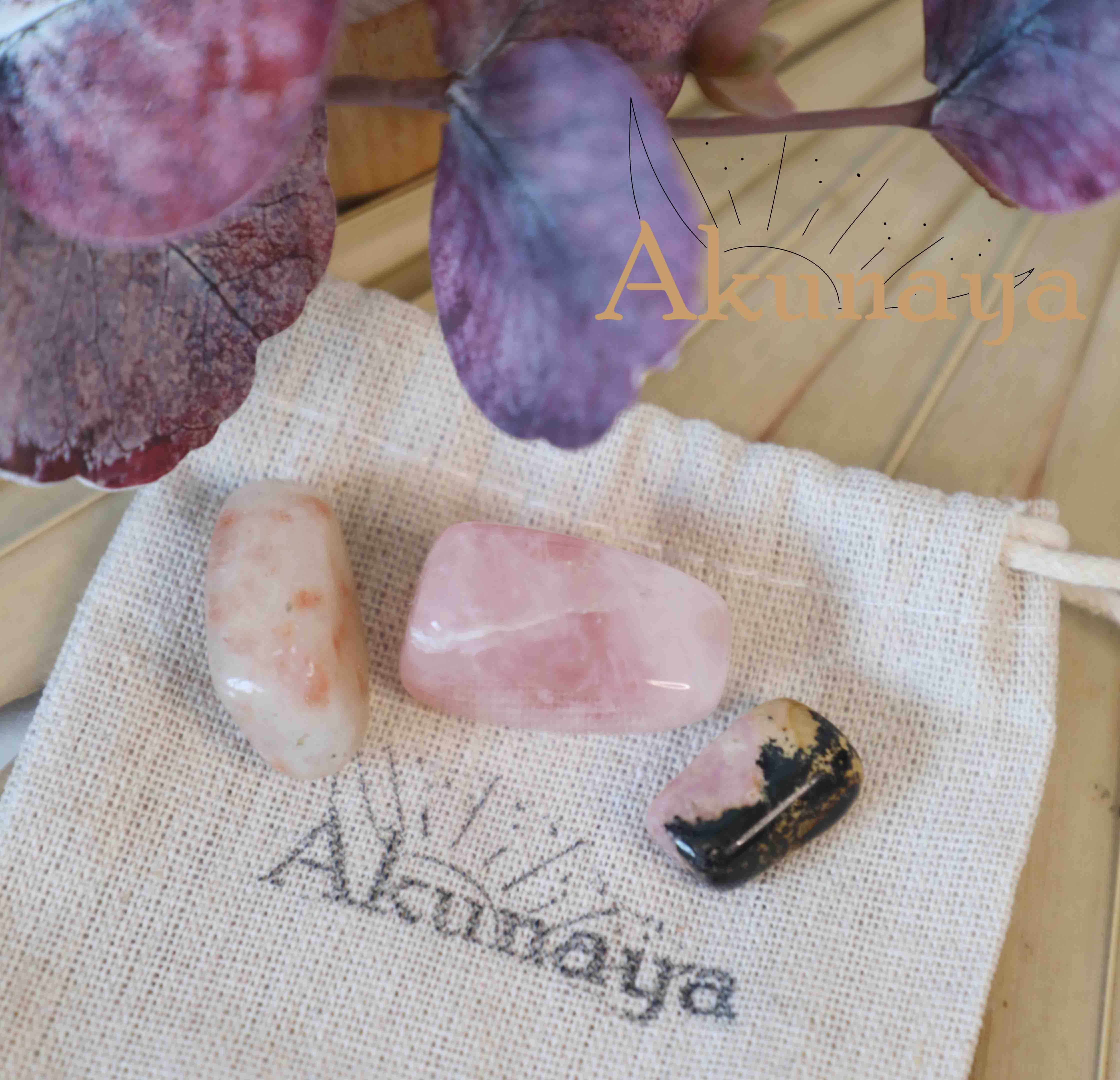 Lote de minerales para el amor y estar feliz