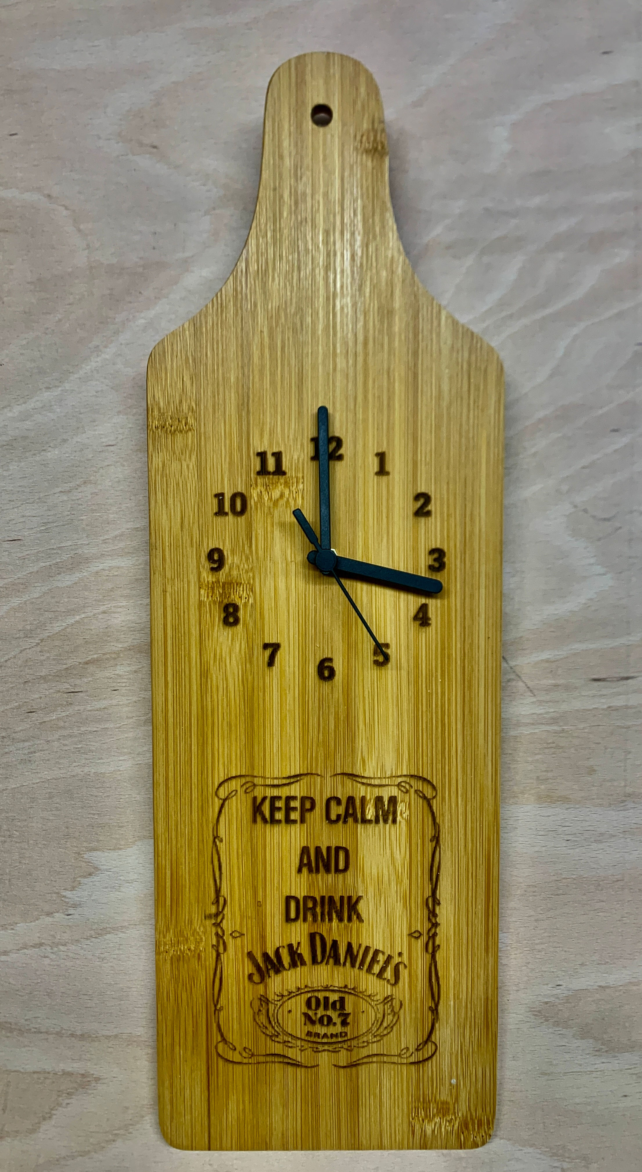 Handmade Bamboo Serving Board Clock