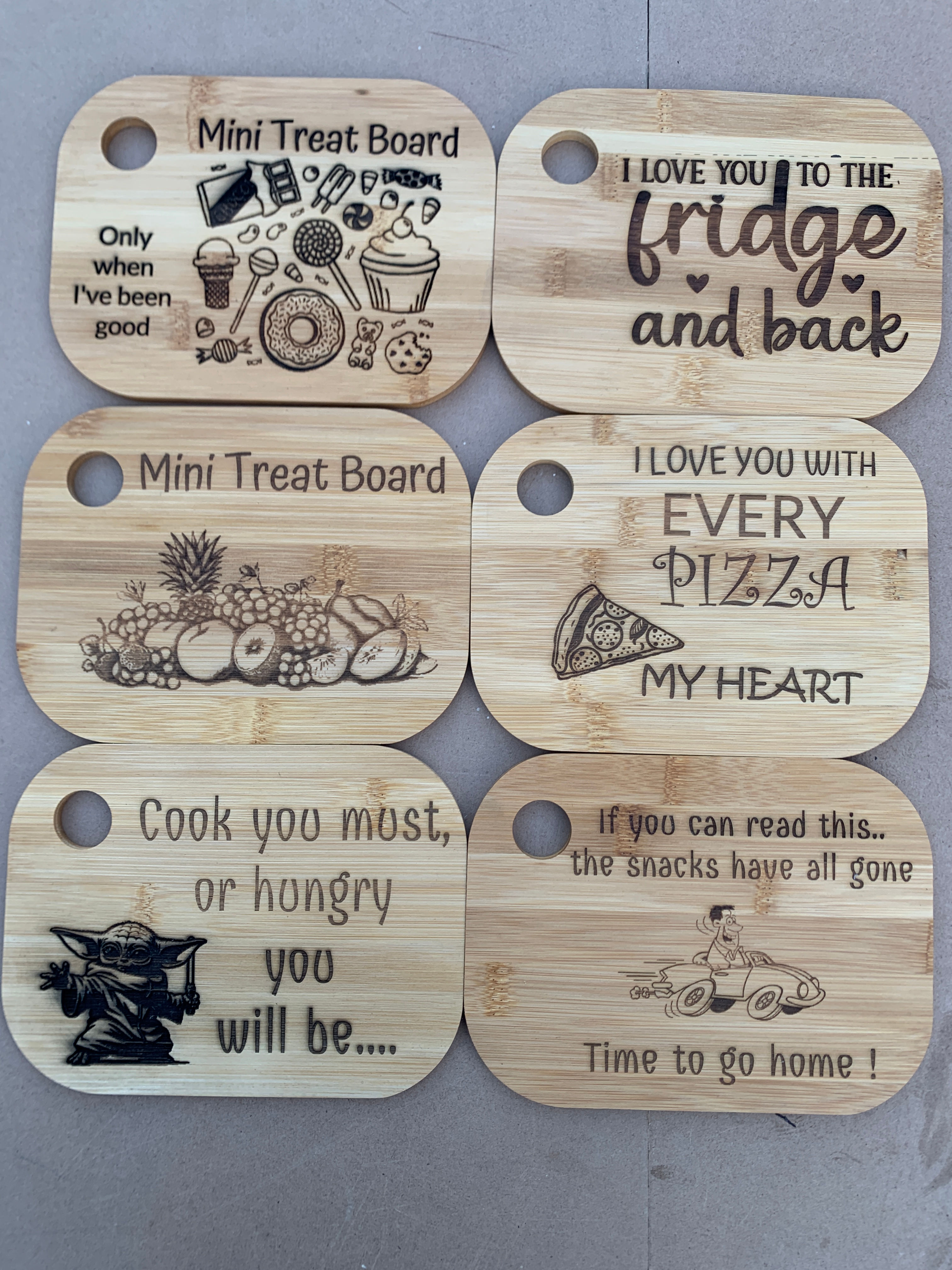 Bamboo Small Chopping Board Engraved With Your Own Words