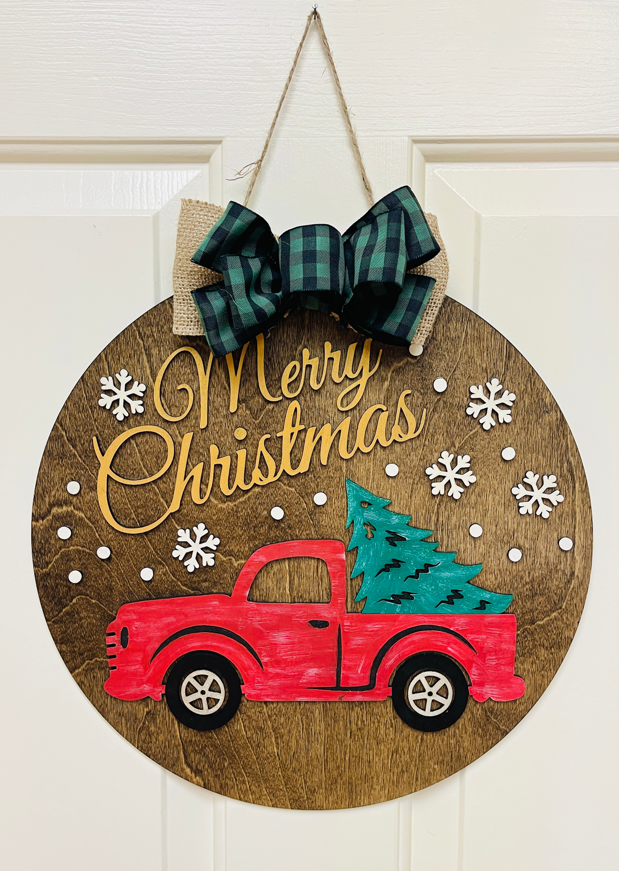 Merry Christmas Truck - Door Hanger