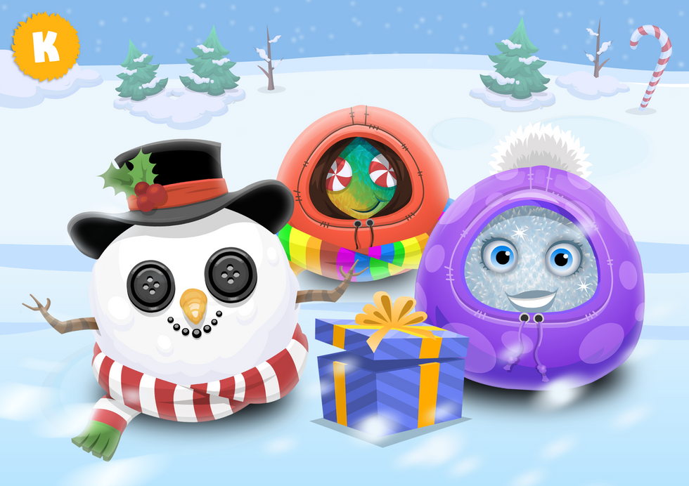 Key art of fuzzes in winter costumes