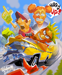 "HITCHIN' A RIDE" Crazy Taxi Fan Art