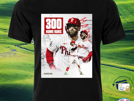Squadgifts - Original phillies Bryce harper has 300 career home runs shirt