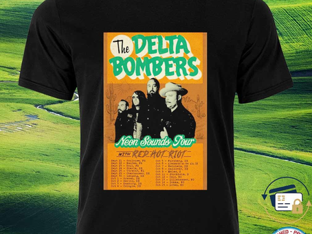 Squadgifts - Awesome the delta bombers 2023 neon sounds tour shirt