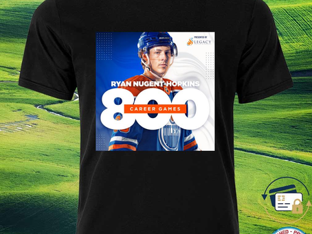 Squadgifts - Edmonton Oilers Ryan Nugent Hopkins 800 Career Game shirt