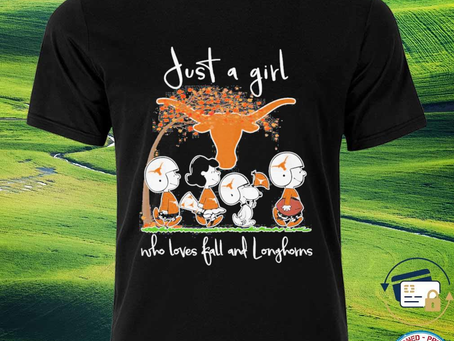 Squadgifts - Best the Peanut Just A Girl Who Loves Fall And Longhorns Shirt