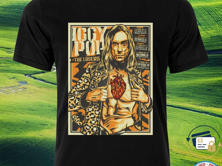 Squadgifts - 2023 iggy pop poster west coast tour shirt