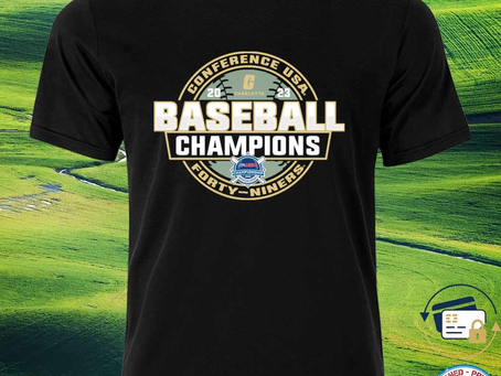 Squadgifts - Charlotte 49ers 2023 c-usa baseball conference tournament champions shirt
