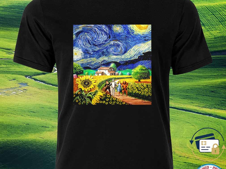 Squadgifts - The Wizard Of Oz Sunflower Garden The Starry Night T-Shirt