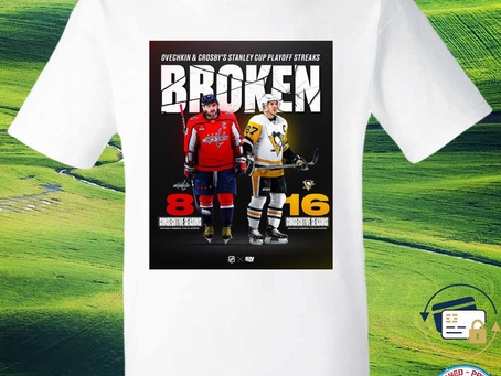 Squadgifts - Original ovechkin and crosby Stanley cup playoff streaks Broken Capitals vs Penguins 8