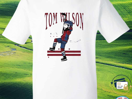 Squadgifts - Tom wilson flag signature shirt