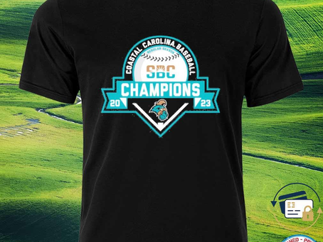Squadgifts - 2023 Coastal Carolina chanticleers sun belt baseball regular season champions shirt