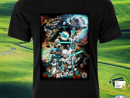 Squadgifts - Miami Dolphins May the fourth be with You shirt