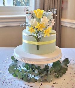 Sage green wedding cake