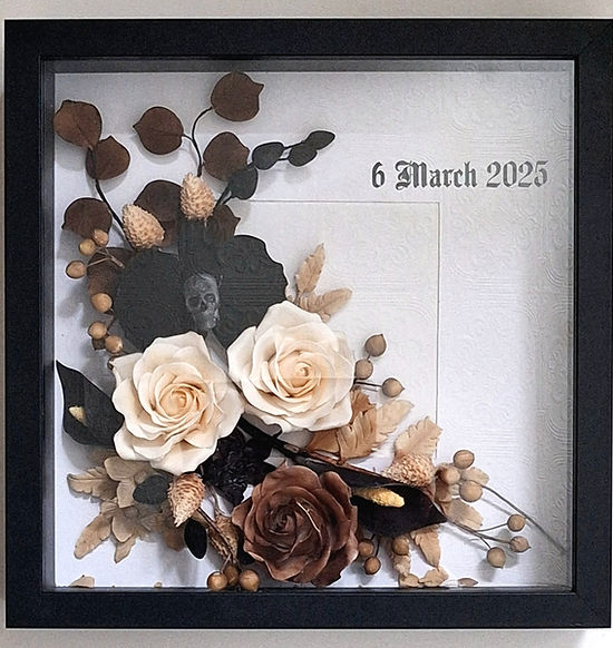 framed sugar flowers