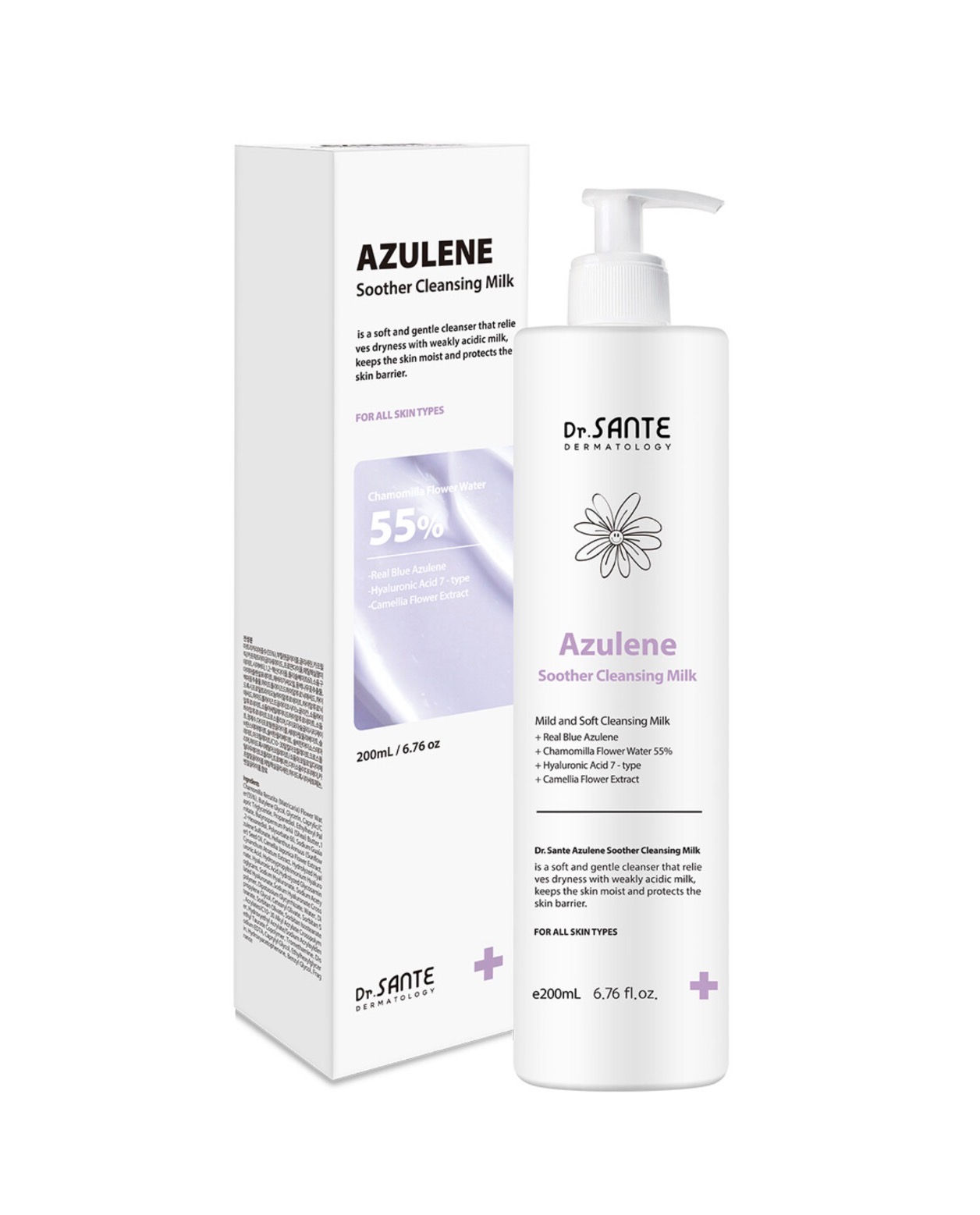 Dr.Sante Azulene Soother Cleansing Milk 200ml / 500ml