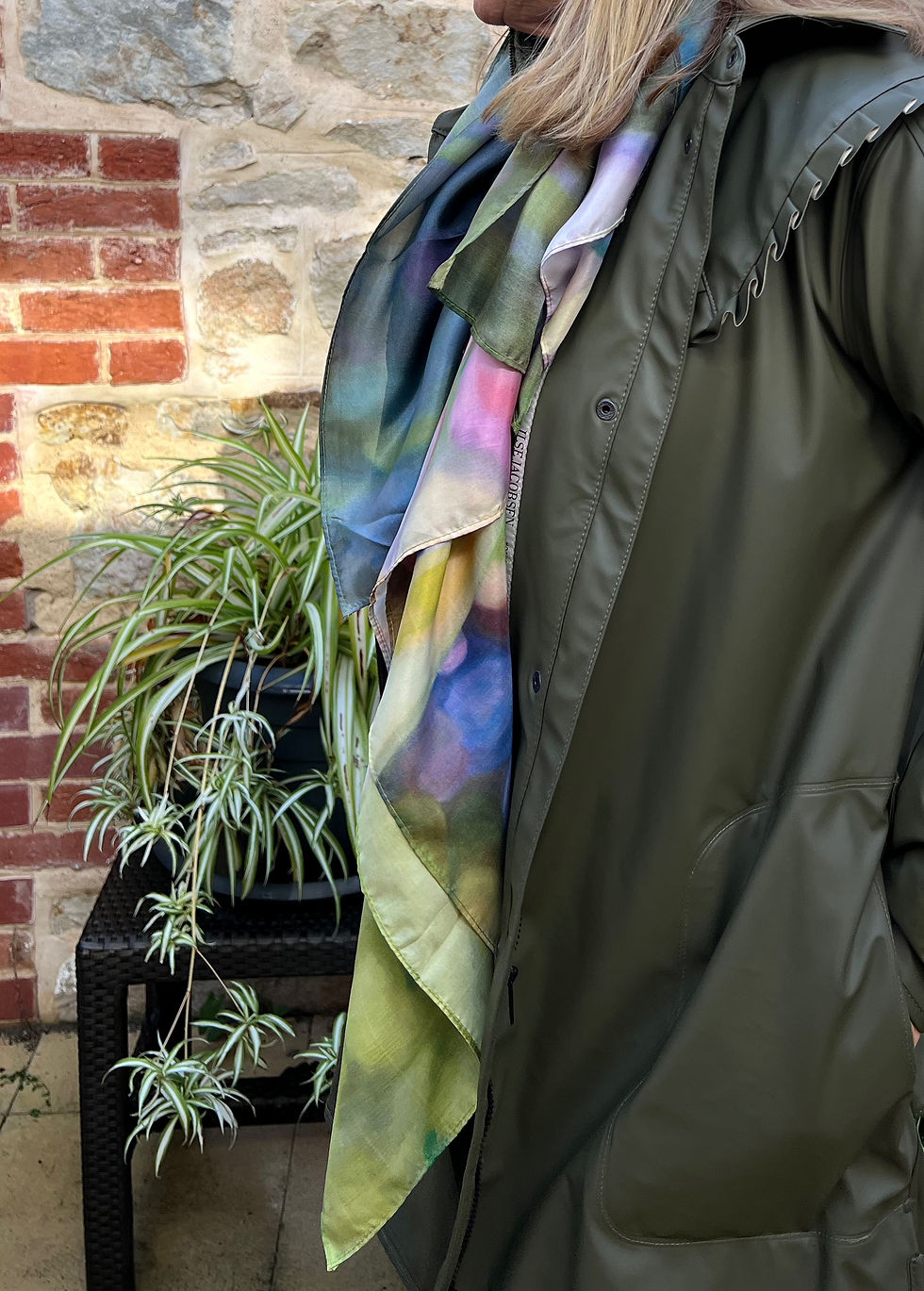 Thumbnail: Pink Poppy Silk Scarf