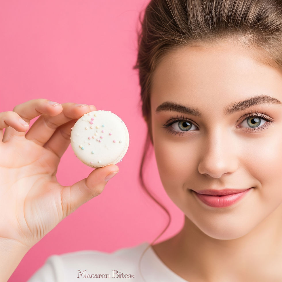 Thumbnail: Birthday Cake Macarons – Box of 24 French Macaron Cookies